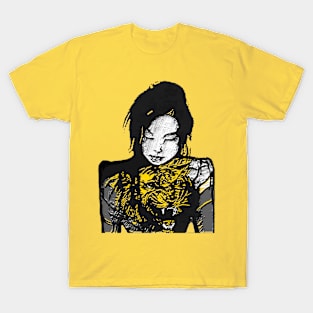 Cat woman looking down T-Shirt